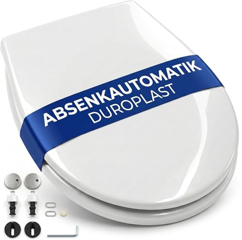 ONBEST WC-Sitz D-Form 37,5x46 cm mit Absenkautomatik