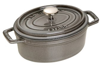 STAUB Cocotte Casseruola Ovale, Ghisa, Grigio Grafite, 15 cm