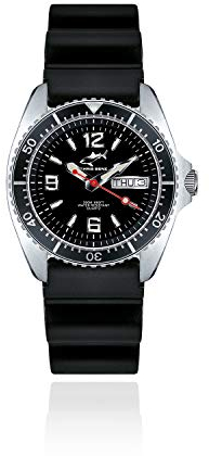 CHRIS BENZ ONE Man 200M Taucheruhr mit Kautschukband, Tintenfischschwarz