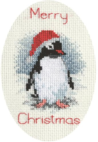 Derwentwater Designs Penguin Greeting Card Cross Stitch Kit