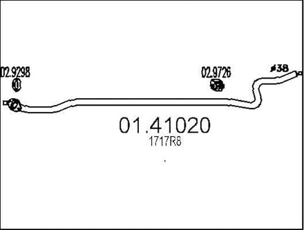 MTS 01.41020 Abgasrohr Vorne für CITROËN C3 I Schrägheck (FC, FN)