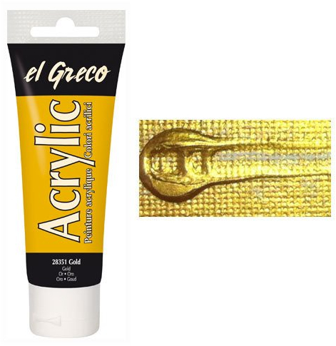 EL GRECO Acrylfarbe Gold 150 ml [Spielzeug]