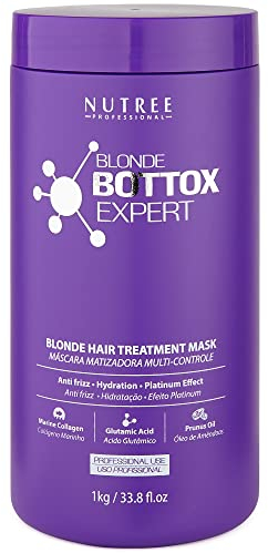 Haar-Blonde Profi Lila-Wärmemaske - Shea-, Mandel- und Olivenöl -repariert die Elastizität und Flexibilität der Haare, macht sie weich, spendet Feuchtigkeit und fügt Glanz hinzu, 1 kg