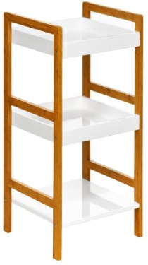 Premier Housewares Bamboo 3-Tier Shelf Unit - White