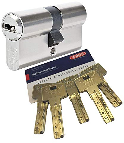 ABUS Bravus.3000 Doppelzylinder mit 5 Schlüssel, Länge 40/40mm, Sicherungskarte, Kopierschutz, Bohr- und Ziehschutz, Not- und Gefahrenfunktion