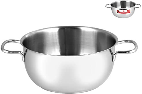 Home Cazuela INOX Dos Asas Cm 22 Olla, Multicolor, One Size, Metal