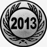 Pokal Emblem Jahr 2013 - 25 mm/gold