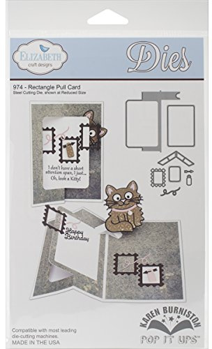 Elizabeth Craft Designs Steel Pop It Up Metal Dies, Rectangle Pull Card