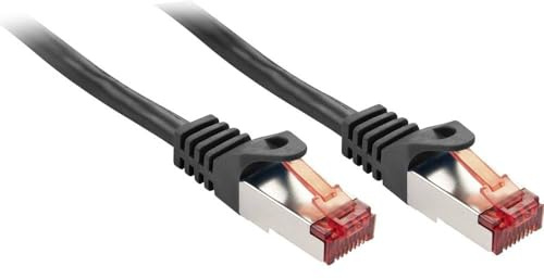 LINDY 47370 0.3m Cat.6 S/FTP Netzwerkkabel, schwarz