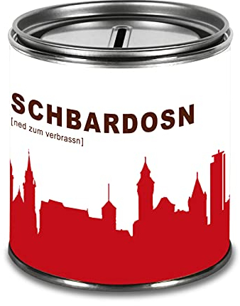 44spaces Spardose Nürnberg Schbardosn für Geldgeschenke - Witzige Geschenkdose Geld Scheine Schenken Geldgutschein Geld-Verpackung Trinkgeld Urlaubgeld Hochzeitsgeschenk