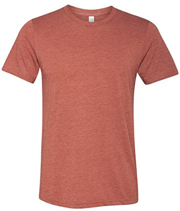 Canvas Mens Triblend Crew Neck Plain Short Sleeve T-Shirt (S) (Clay Triblend)