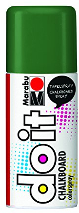 Marabu 21079006868 - Do it Chalkboard grün, seidenmattes Tafelspray auf Nitrobasis, wetterfest, schnelltrocknend, nach Trocknen m. Kreide beschreibbar und mit Wasser abwischbar, 150 ml Sprühdose