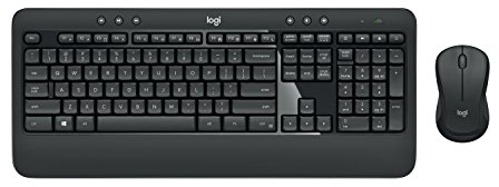 Logitech MK540 Advanced Wireless Keyboard and Mouse Combo for Windows, QWERTY US International Layout - Black