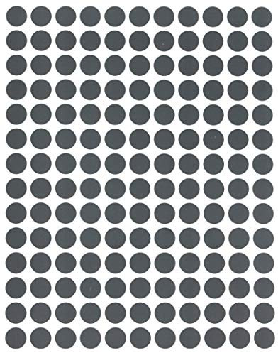 Sticker 10 mm runde Aufkleber - Größe 1 cm Klebepunkte von Royal Green (Glitzer Grau, 2100)