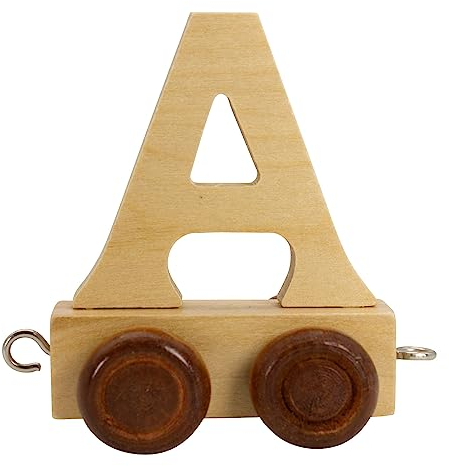 Buchstabenzug aus Holz, Buchstaben Zug, Lok, Waggon, A-Z, Wunschname (A)
