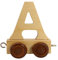 Buchstabenzug aus Holz, Buchstaben Zug, Lok, Waggon, A-Z, Wunschname (A)