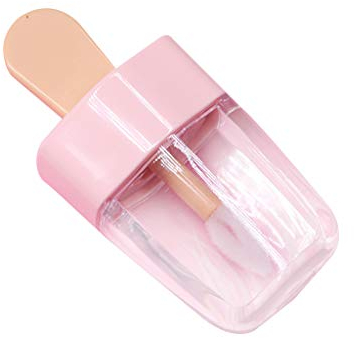 VAILANG 3,2x6,8 cm Süßes EIS Form Mini Lipgloss Tube Leere Lippenbalsam Behälter Mit Rosa Deckel Gummieinsätze Lippenstift Probenspender Flasche