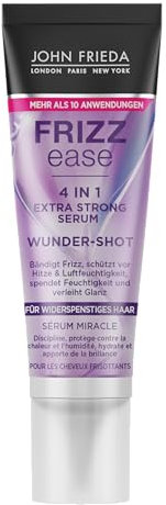 John Frieda 4 in1 Wunder Shot Extra Strong Serum - Inhalt: 10 ml - Frizz Ease Serie - Bändigt Frizz - Schützt vor Hitze & Luftfeuchtigkeit