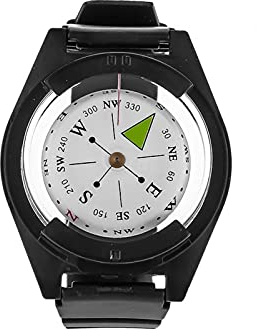 Demeras Handgelenkkompass Wasserdichter Outdoor Mini Leichter Armbanduhr ABS Camping Survival Compass zum Wandern Camping Bootfahren