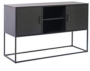Homexperts Rich 02 Sideboard, 2 TRG, Metall, schwarz, B 120, H 75, T 40 cm