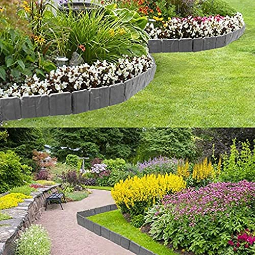 Pflanze Bordüre Garten Rasenkante Gartenzaun Gartenlandschaft Kunststoff Rasen Rand Pflanze Rand Dekorationen Blumenbeet Grenze DIY dekorative Länge 328 Ft, 400PCS QAF210513