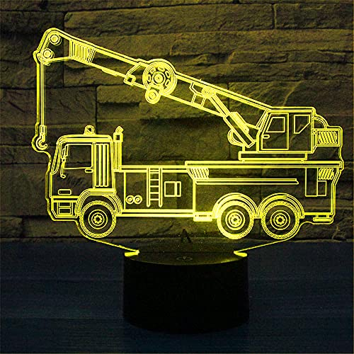Jinson well 3D Kran Lampe optische Illusion Nachtlicht, 7 Farbwechsel Tisch Schreibtisch Dekoration Lampen Acryl USB Spielzeug