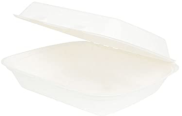 BIOZOYG Zuckerrohr Burger-Box mit Klapp-Deckel I 50 St. kompostierbare Imbiss-Verpackung aus Bagasse - biologisch abbaubar I Pommes-Menü-Box quadratisch I Lunch-To-Go-Box 25 x 20 x 7,5 cm 50 Stück