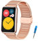 MIJOBS Cinturino di ricambio compatibile con Huawei Watch Fit Cinturino in Metallo Applicabile al Huawei Watch Fit Braccialetti in Acciaio Inox per Huawei Watch Fit Accessori per Orologio