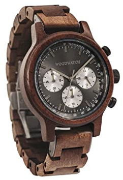 WoodWatch Chrono Slate | Holzuhren für herren - armbanduhr holz männer Premium | Wood watch for man | umweltfreundliches Produkt, wir pflanzen 1 Baum für jede Uhr