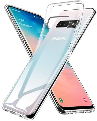 CoolGadget Ultradünne Hülle für Samsung Galaxy S10 Plus, Transparente Schutzhülle aus TPU mit Präzisen Ausschnitten und Kameraschutz, Klar