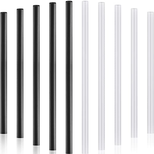 Tondiamo Ptex Snowboard Repair Kit Ptex Ski fix Kit Snow Board Base Repair Candle Stick Ski Wax Tuning Equipment for Skiing Accessories(10 Pcs,Black, White)