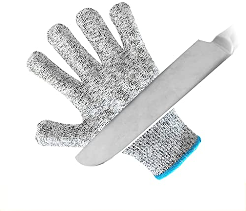 GYL Sichere HPPE-Schnittschutzhandschuhe Stufe 5, Zum Schneiden, Schneiden, Schälen, Reiben, Mandolinen, Holzschnitzen, Austern Schälen, Tischlerei, Metallarbeiten (10 Paar) (Size : S)