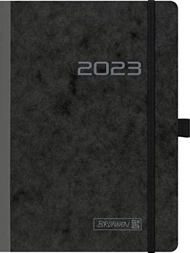 BRUNNEN Wochenkalender Modell 796 2023 Blattgröße 14,8 x 20,8 cm schwarz
