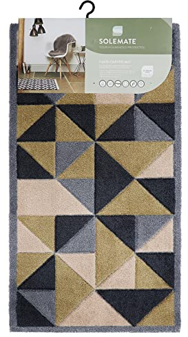 JVL SOLEMATE Hand Carved Trimetric Door Mat, 57 X 100 cm