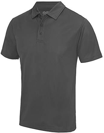 AWDis Just Cool JC040 Mens Cool Polo Shirt - Charcoal - 3XL