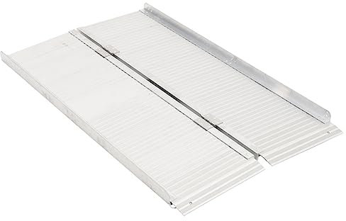 BTGGG Wheelchair Ramps 2FT(60cm), Foldable 72cm Width Aluminum Ramp with Non-Skid Surface for Steps, Stairs, Porches, 273kg Loading Capacity Ramp for Wheelchairs for Handicapped Walkers Elder