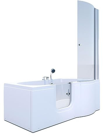 AcquaVapore Seniorendusche und Sitzwanne mit Tür S12D-L-EC 170x100 cm