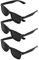 POFET 3 Stück Lochbrille, schwarze Gitterbrille, Anti-Ermüdungsbrille für das Augenentspannungstraining