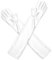 Vanyibro Lange schwarze Handschuhe, Satin, Ellenbogenlänge, 1920er-Jahre, Opernhandschuhe, Abendkostüm, Party, Tanzhandschuhe für Damen, 2 Stück, weiß, One size