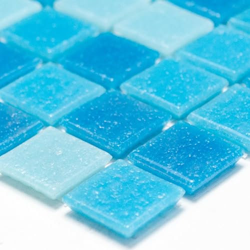 Muster Glas Pool Schwimmbad Mosaik Fliesen Trojan Blau Mix Dusche Wand Boden Bad