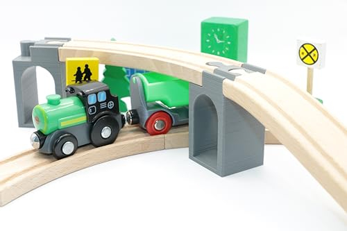 RERA TOYS Brückenpfeiler für Holzeisenbahn (2 Stück)