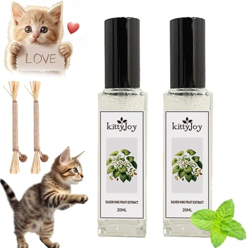 NNBWLMAEE Herbal Cat Joy, Kitty Joy Herbal Cat Joy, Celery Pets Herbal Cat Joy, Spray de hierbas Kitty Joy, alivio del estrés y la ansiedad del gato, espacio de vida feliz para tu gato (2 unidades)