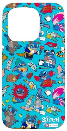iPhone 15 Pro Disney 100 Stitch in Costume Disney Characters and Scrump Case
