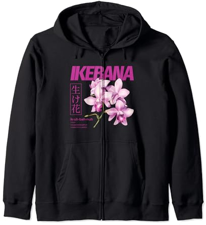 Ikebana Japanisches Blumenarrangement Orchidee Kado Kapuzenjacke