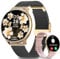 fitonyo Smartwatch Damen (Anrufe tätigen/beantworten), 1,32 AMOLED Always ON Display, 120 Sportarten, Menstruations-/Herzfrequenz-/Schlafüberwachung, Fitness-Tracker für Android iOS Schwarz