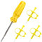 Gulfmew Lot de 4 outils de réglage de clés d'arrosage compatibles avec Rain Bird 5000, tête d'arrosage Hunter PGP, clé de réglage de buse de rotor pour réparation de système d'irrigation de pelouse