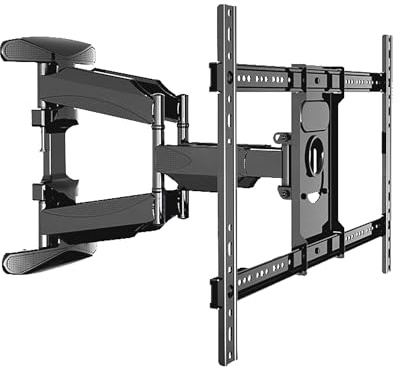 Soporte TV Pared Articulado GRUNKEL SP-60X40AT para Pantallas de 40” a 75”, Ajuste VESA 100x100 mm a 600x400 mm, Inclinación -2° a +10°, Giro Horizontal 100° a 140°, Soporta hasta 45 kg