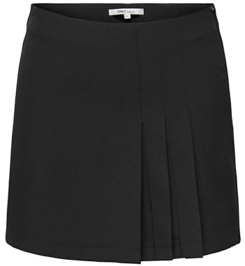 ONLY Damen Onlelly Life Mw Pleat Skirt TLR, Black, 40
