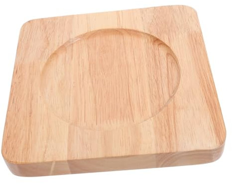Amosfun Holzunterlage Für Heiße Töpfe Hitzebeständige Küchenschutzmatte rutschfeste Gabelhalterung Isolierte Kochzubehörschale Stabile Auflaufformunterlage Für Haushalt