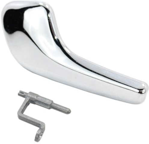 BIAREN Chromne Interior Door Handle with Connecting Bracket Rod Left for Vauxhall Opel Corsa D (2006-2014) 13297813 136044 136040